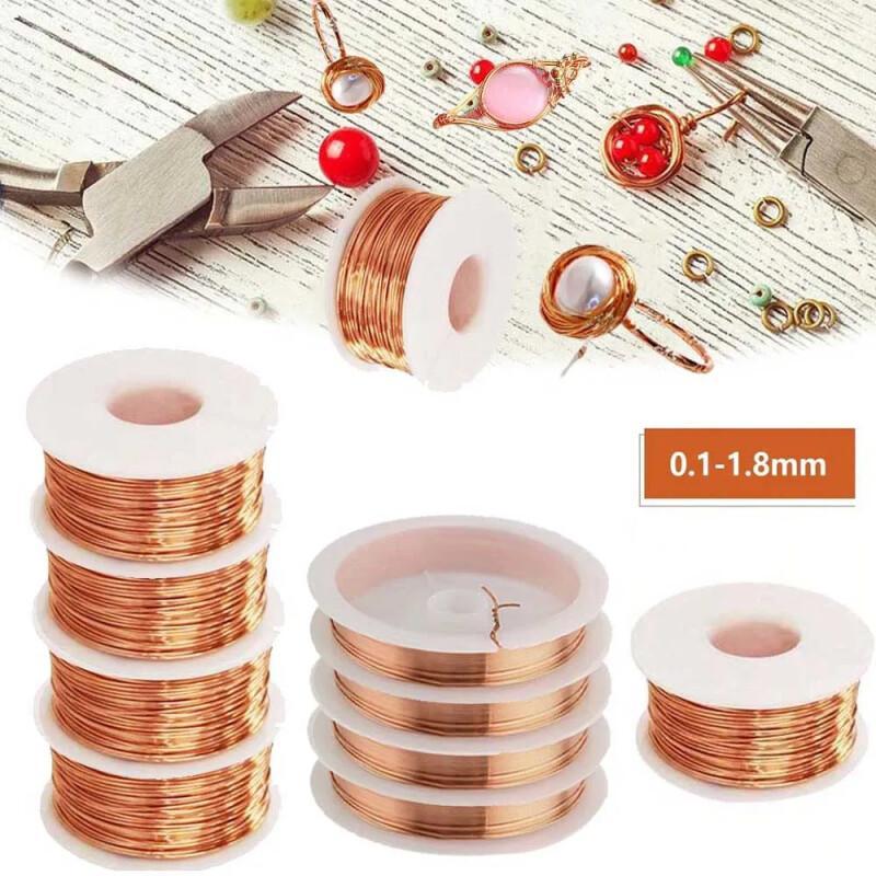 Copper Wire Roll - سلك نحاسي نقي بطول 10 أمتار،
