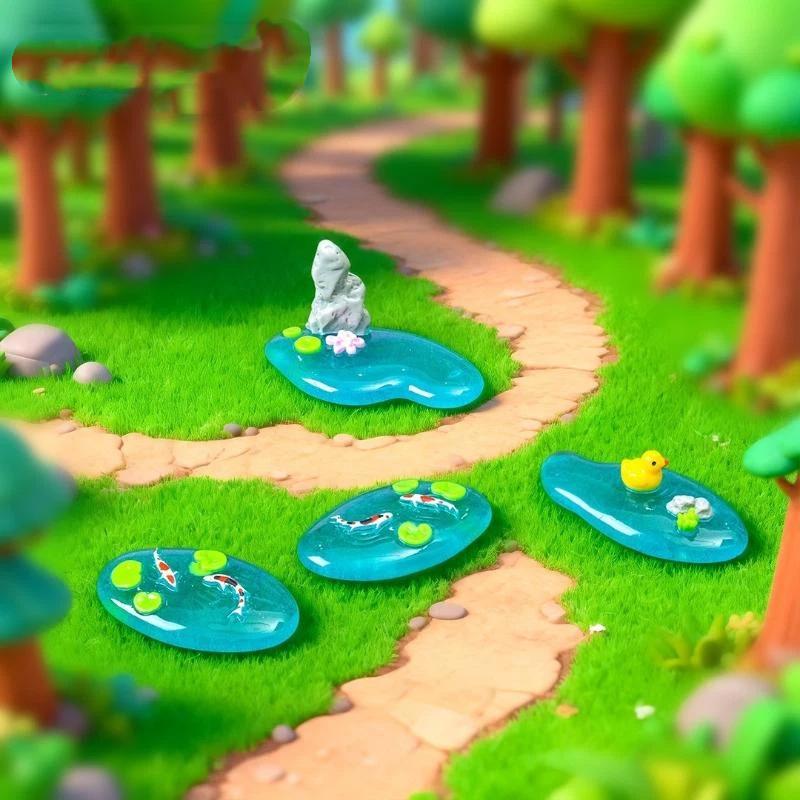 تماثيل صغيرة من الراتنج على شك - مراجعة Bonsai Garden With Koi Pond وسعره